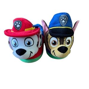 Chase and Marshall Paw Patrol slippers toddler 7/8 Used